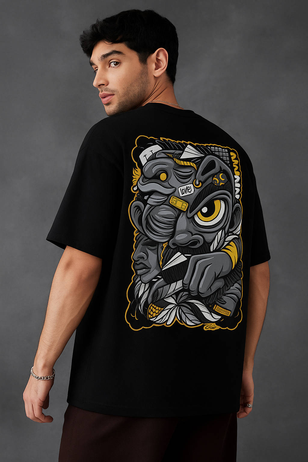 URBAN STREET | DAISUKII | BLACK | OVERSIZED GRAPHIC T-SHIRT