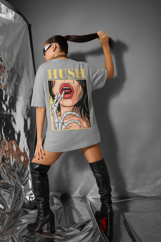 HUSH | GREY | OVERSIZED T-SHIRT