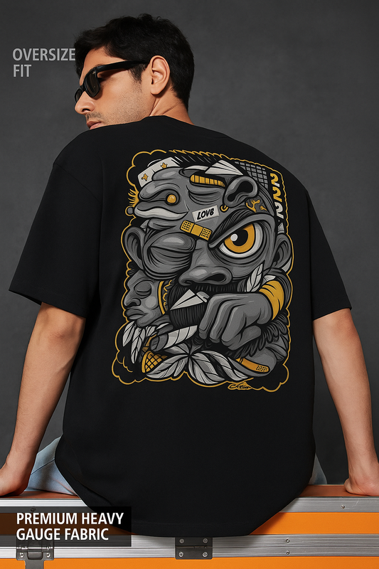 URBAN STREET | DAISUKII | BLACK | OVERSIZED GRAPHIC T-SHIRT