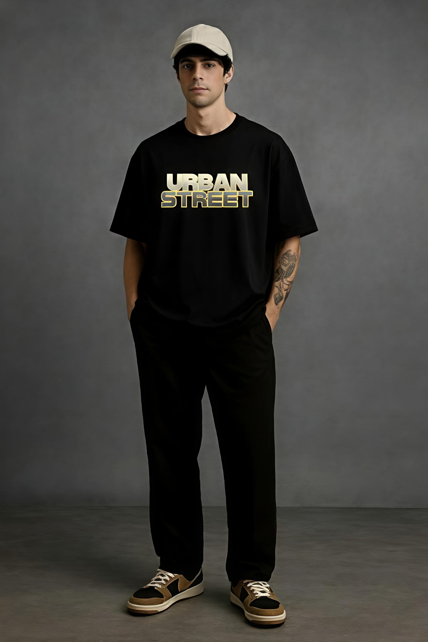 URBAN STREET | DAISUKII | BLACK | OVERSIZED GRAPHIC T-SHIRT