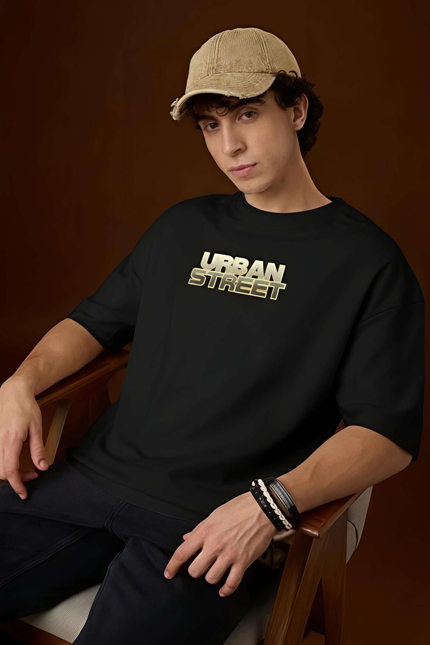 URBAN STREET | DAISUKII | BLACK | OVERSIZED GRAPHIC T-SHIRT